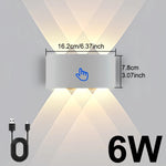 lampe murale led moderne noire interrupteur tactile charge usb chambre cuisine