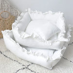 lit animal blanc volants classique coussin respirant taille nylon washable