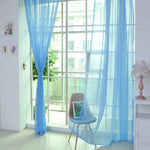 rideaux voile transparents décoratifs noir bleu rose rouge maison bord étroit