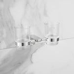 accessoires salle bain chrome porte serviettes double porte savon papier toilette brosse wc moderne