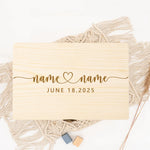 boîte bois gravure personnalisable vintage cadeau mariage souvenirs naturel cadenas poignée emballage bijoux rustic