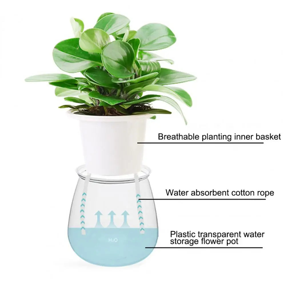 Cache-pot moderne en plastique transparent