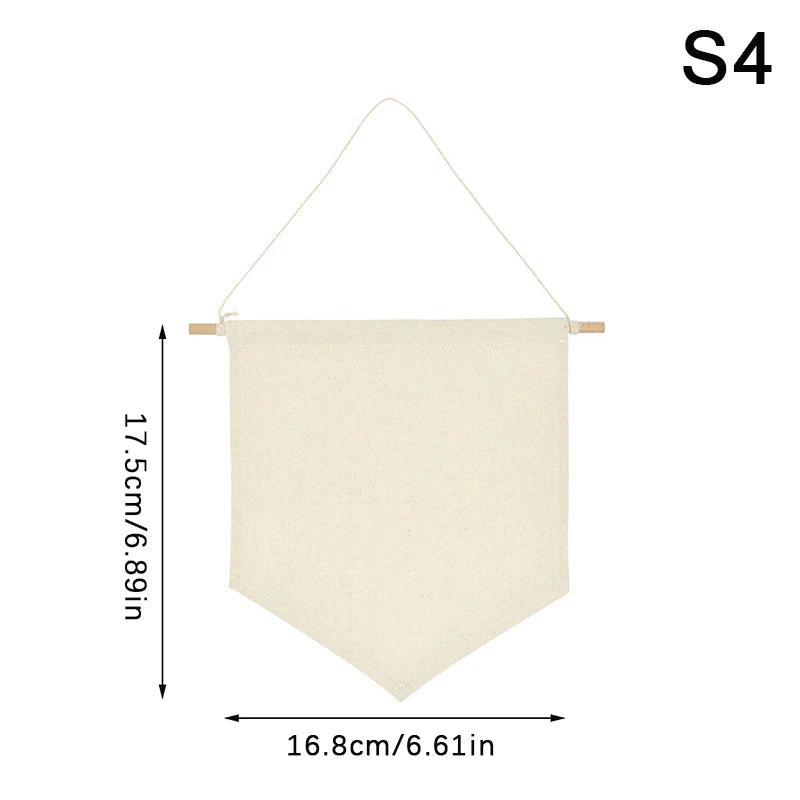 bannières décoratives modernes minimalistes tissu beige noir pins texture tissée