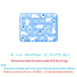 tapis refroidissement animal flocons neige polaire bleu clair moderne double bouchon orifice remplissage sécuritéintérieur