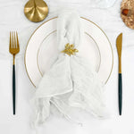 serviette table rose pâle texture ondulée classique ruban jute fleurs sèches polyester coton maison