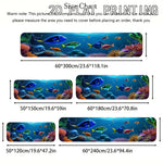 tapis bleu coraux poissons antidérapant polyester salon cuisine chambre océan décoration maison