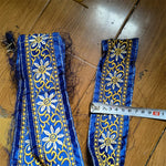 ruban dentelle brodé adhésif motif floral noir or couture mariage décoration couture