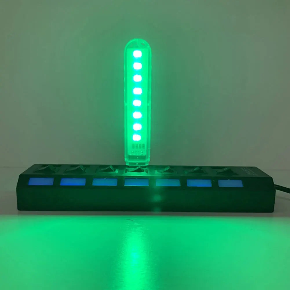 lampe led veilleuse usb alimentée 5v blanc rouge vert bleu violet moderne minimaliste adhésif