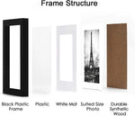 cadres photo modernes noir blanc mat amovible tour eiffel 5x7 8x10 11x14