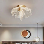 plafonnier led moderne floral doré lumineux chambre entrée couloir adaptable blanc doré