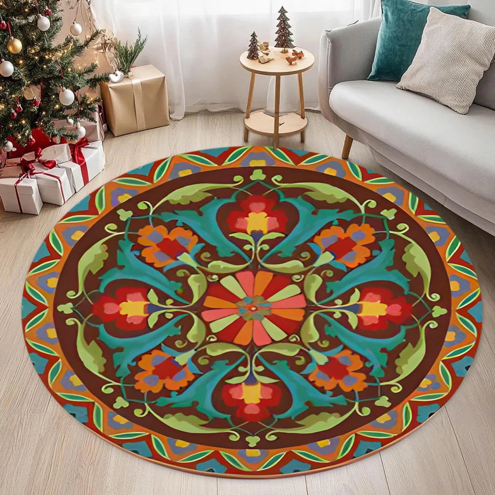 tapis moderne géométrique noir marron beige antidérapant intérieur extérieur 40x40 80x80 120x120 cm