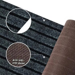 tapis moderne gris marron rouge lignes horizontales anti glisse imperméable
