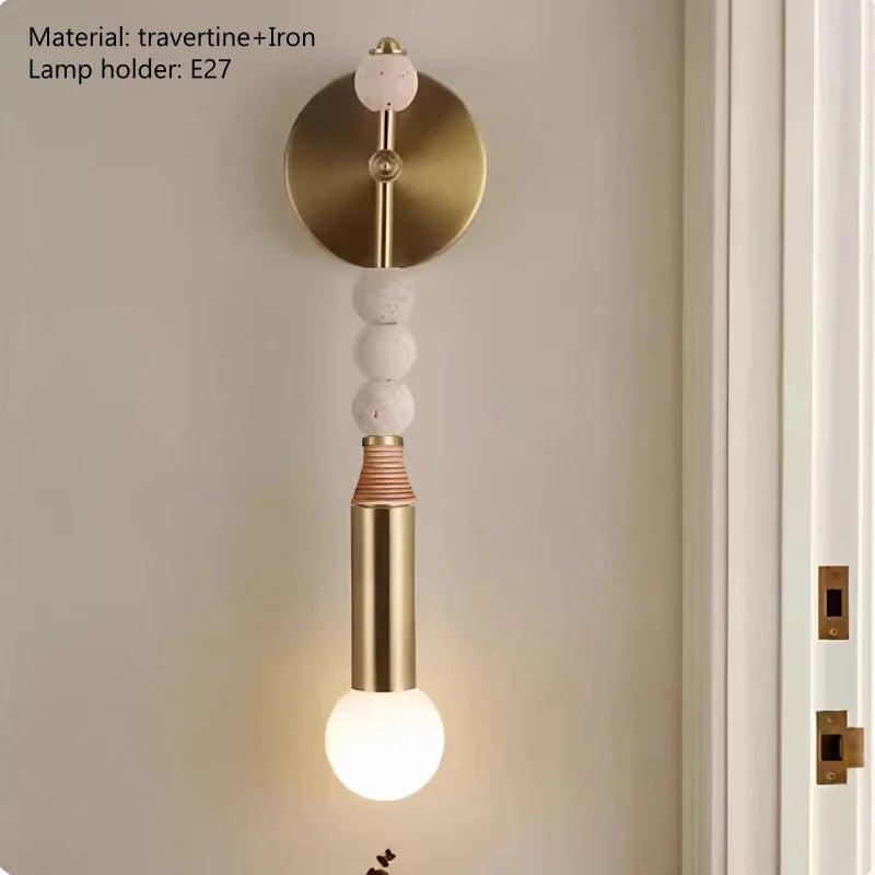 lampe murale moderne élégante bronze marbre finition métallique blanc gris noir