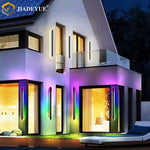 lampe led moderne extérieure ip65 rgb noir blanc télécommande