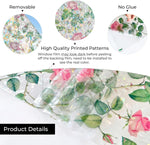 film fenêtre adhésif rose floral protection uv isolante thermique vintage 120x200cm