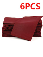 serviettes polyestères classiques uni vert olive marron violet bleu marine 40x40cm réutilisables maison restaurant