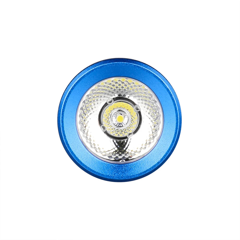 lampe poche rechargeable led 220 lumens 2w mode zoom annneau cle smartphone