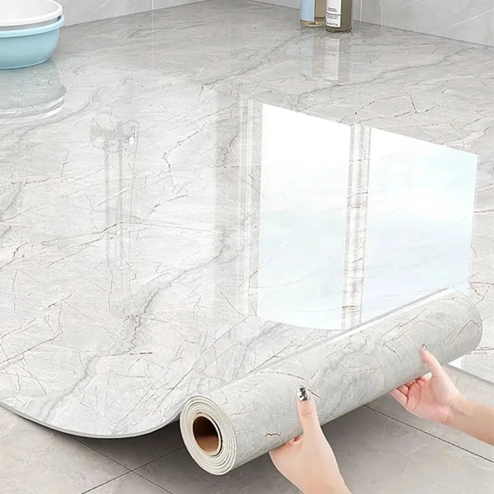 tapis sol auto adhésif gris marbre moderne imperméable résistant haute température ventilé durable retire