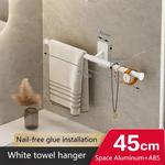 support mural serviettes plaque adhésive moderne noir lisse respectueux environnement chambre