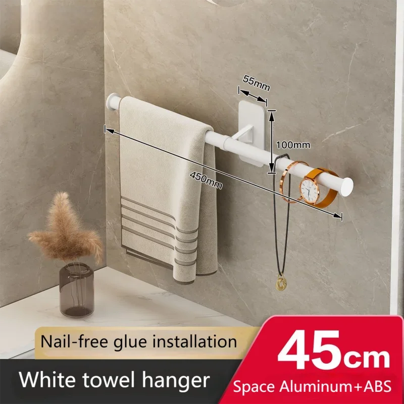 support mural serviettes plaque adhésive moderne noir lisse respectueux environnement chambre