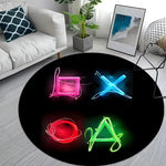 tapis rond gamer manette couleur vive moderne antidérapant polyestère extérieur intérieur chambre