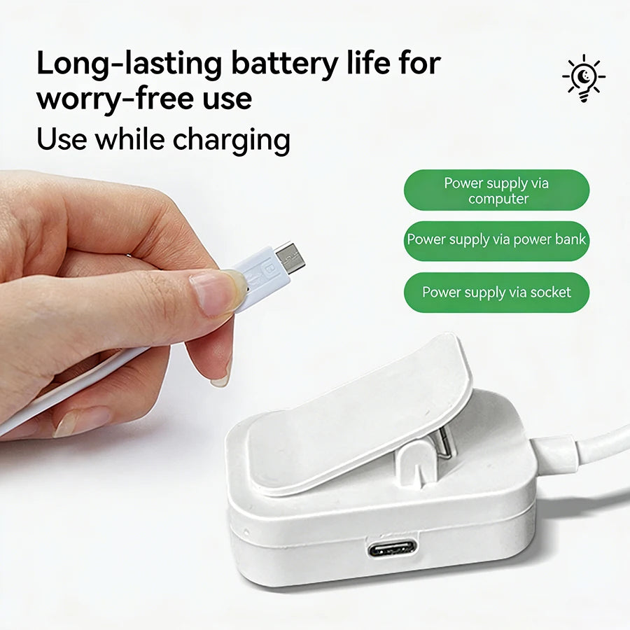lampe lecture rechargeable led flexible clip portable blanc moderne douce intense variable chambre