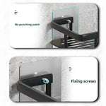 supports adhésifs transparents vis sans clou étagères salle bain auto fixation pièces pvc plastique