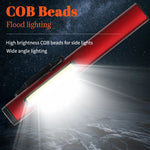 lampe torche multifonctionnelle rechargeable led spot flood uv clip aimant métallique moderne