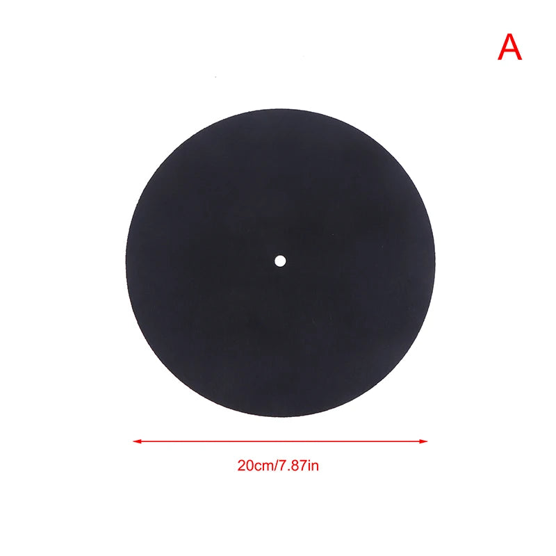 tapis protection antidérapant feutre platine vinyle disques noirs texturés industriels trois tailles différentes