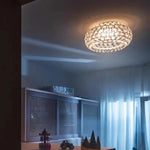 lampe suspendue moderne transparente brillante acrylique dorée chambre salle manger chambre coucher