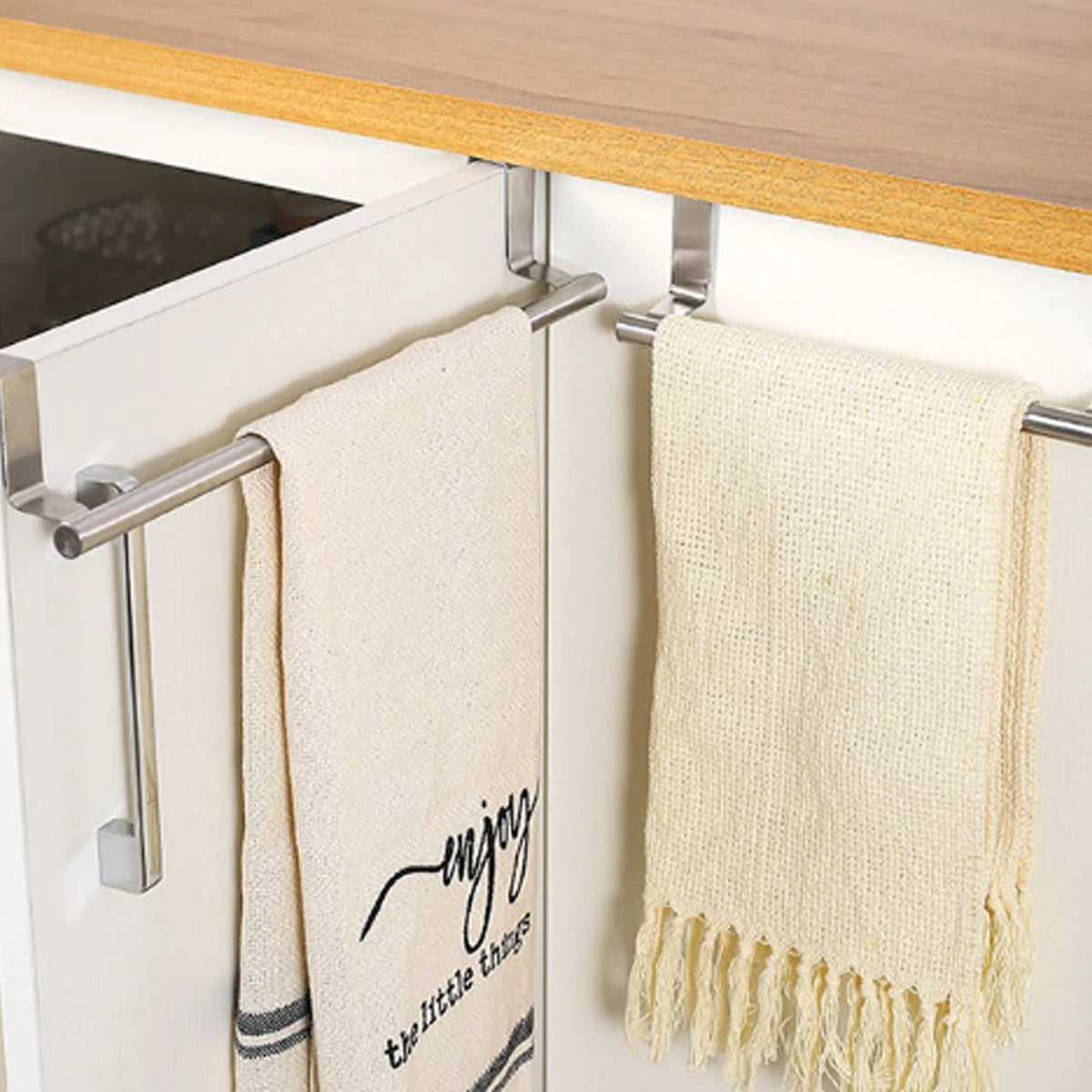 porte serviettes mural acier inoxydable noir gris moderne clips serviettes franges 23cm 36cm