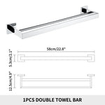 porte serviettes mural double acier inoxydable noir argenté doré moderne électroplaqué fixations serviettes