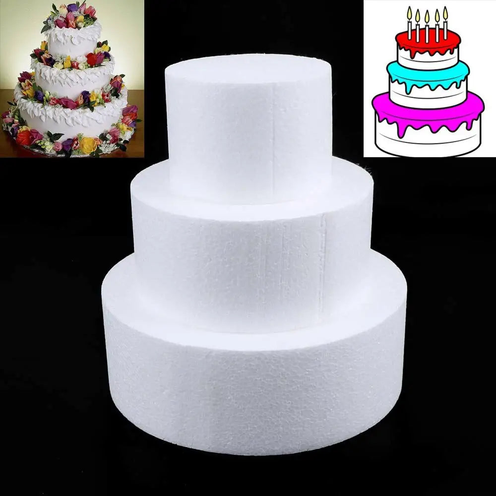 décoration mariage gâteau rond polystyrène fleurs sucre accessoires blanc neutre respectueux environnement