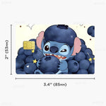 étiquettes carte bancaire stitch dessin animé mignon adhésif réutilisable waterproo