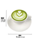 tasses blancs motifs latte art cœur feuille moderne soucoupe anniversaireDecoration deco patisserie