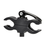 support pince double anneau noir serrage vis industriel utilitaire montée lampe poche fixe robuste