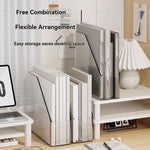 organisateur transparent minimaliste rangement documents livres modernes 19x22.5cm stylos ordinateur portable