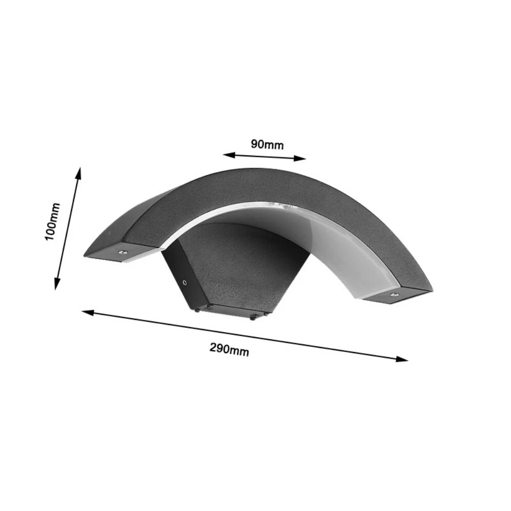éclairage led applique murale moderne 18w rgbw blanc chaud ip65 verre trempé minimaliste contemporain