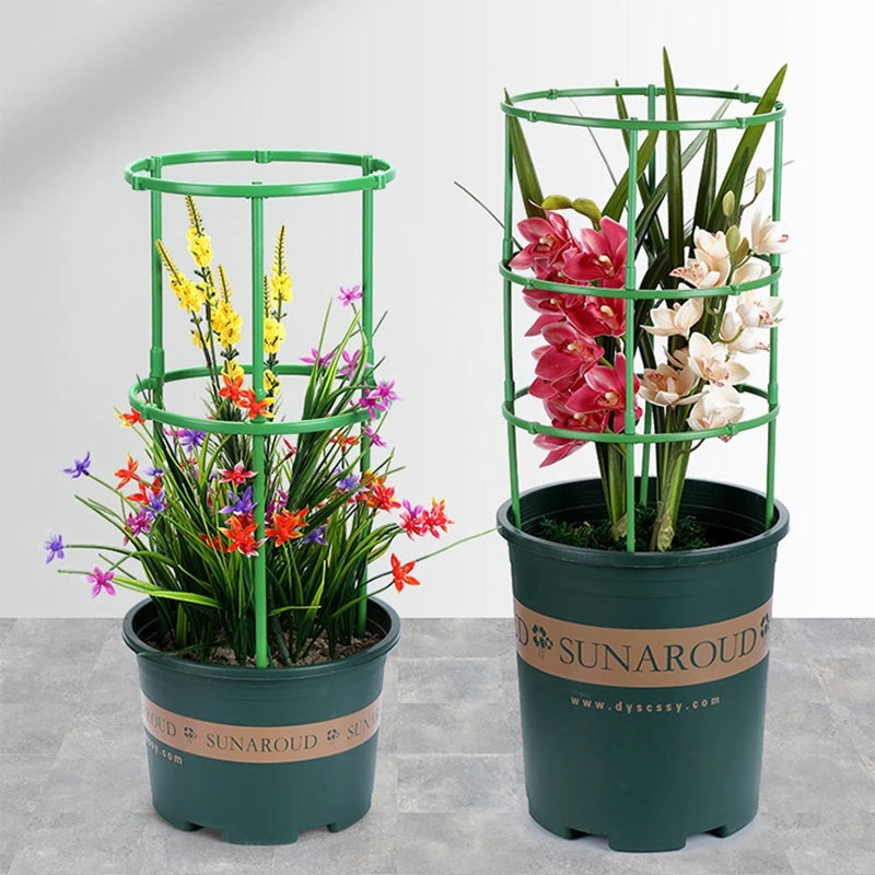 grille support plantes vert circulaire moderne fixations solides intérieur fleurs treillis plastique