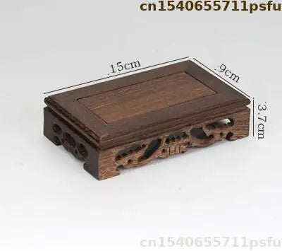 supports théière bois artisanal classique gravures décoratives marron foncé