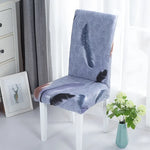 housse chaise moderne stretch imprimé floral rayures geometriques gris noir bleu beige marronwasher removable