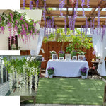 guirlande florale artificielle 12 pièces couleurs multiples décoration intérieure mariage romantique cascade fleurs vertes