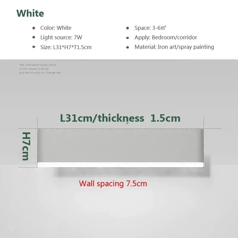 lampe murale led moderne rotation aluminium noir blanc or chambre salon minimaliste fixée mur