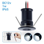 Spot LED argent noir blanc mat moderne ip65 1w 12v waterproof 480mm