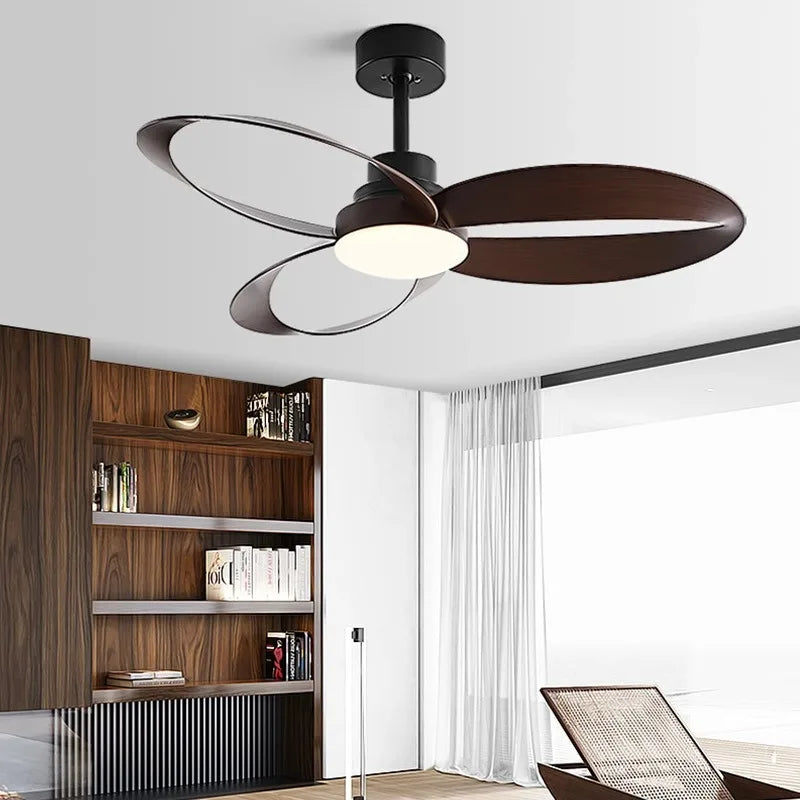 ventilateur moderne 24v led 249 2000 lumens télécommande 42 52 pouces blanc noir marronclair