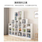 bibliothèque moderne bois multifonction porte unique simple rangement mur blanc noir