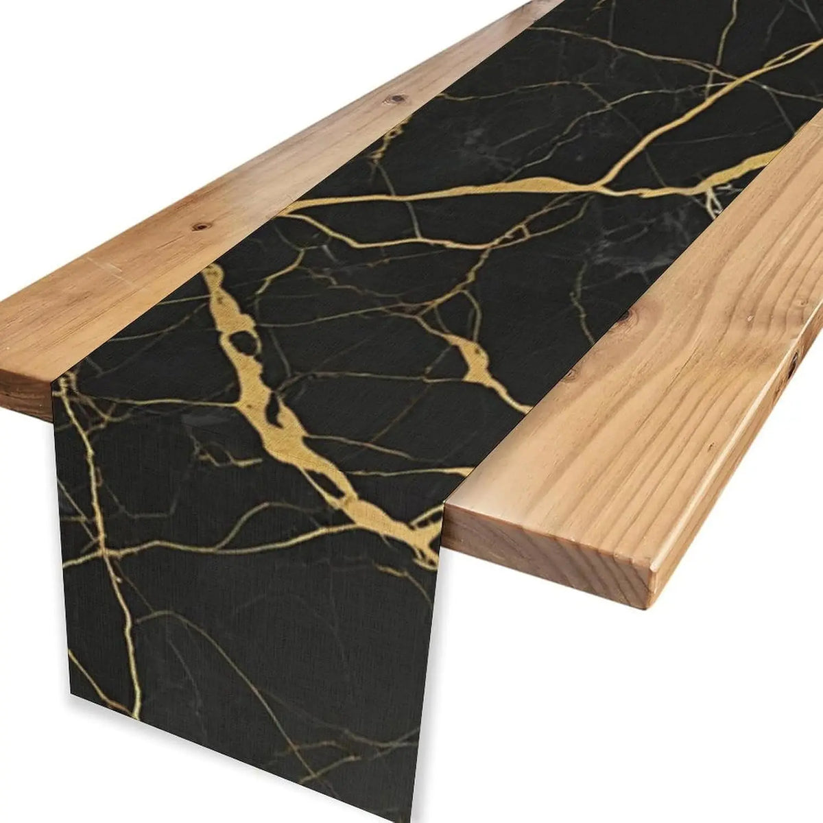 chaise table lin marbre noir or veines dorées moderne élégante géométrique dimension variable opaque