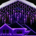 guirlande lumineuse icicles multicolore moderne violet jaune bleu blanc contrôleur connecteur