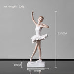statues danseuses robes ballet blanc classiques décoration intérieure miniature ornement maison