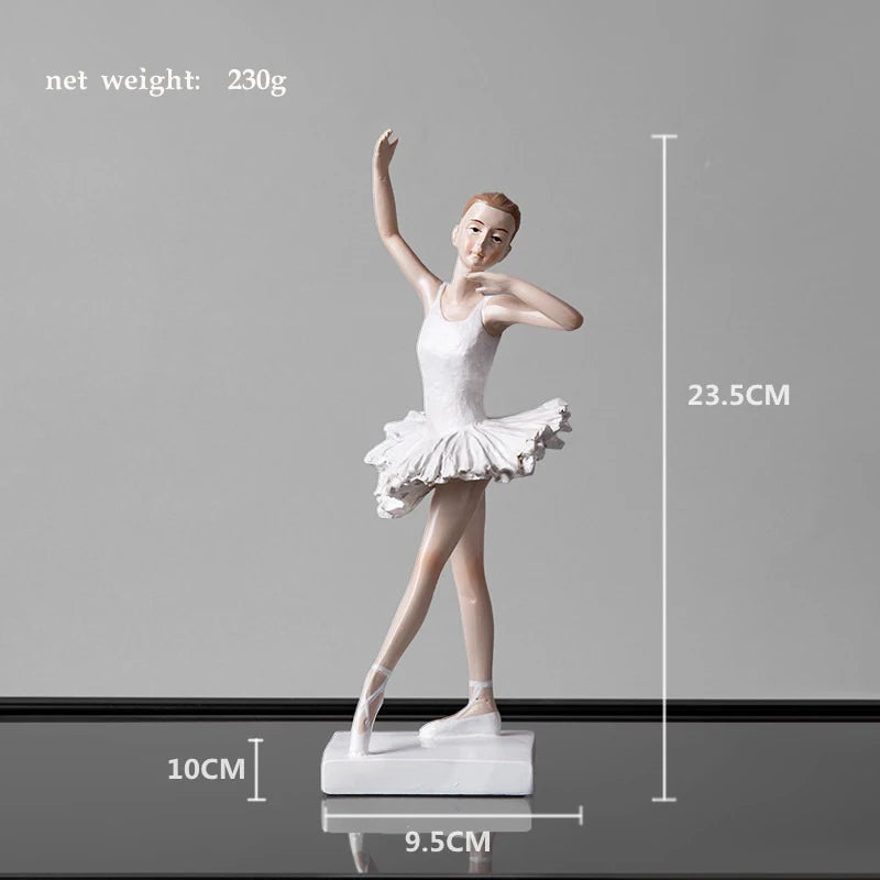 statues danseuses robes ballet blanc classiques décoration intérieure miniature ornement maison